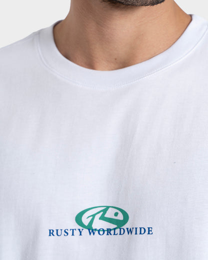 Camiseta Manga Curta Branca Rusty Shaky