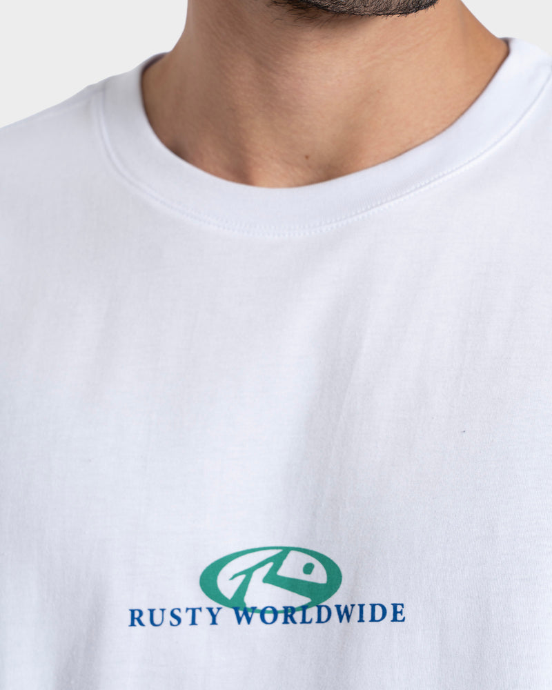 Camiseta Manga Curta Branca Rusty Shaky