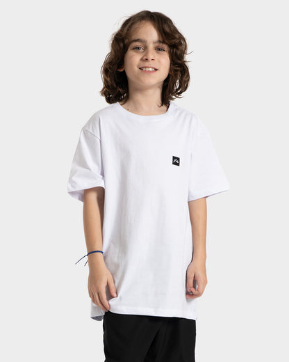 Camiseta Manga Curta Branca Rusty Essential Juvenil