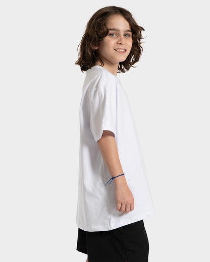 Camiseta Manga Curta Branca Rusty Essential Juvenil