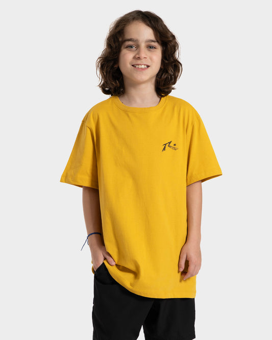 Camiseta Manga Curta Amarela Rusty Seaweed Juvenil