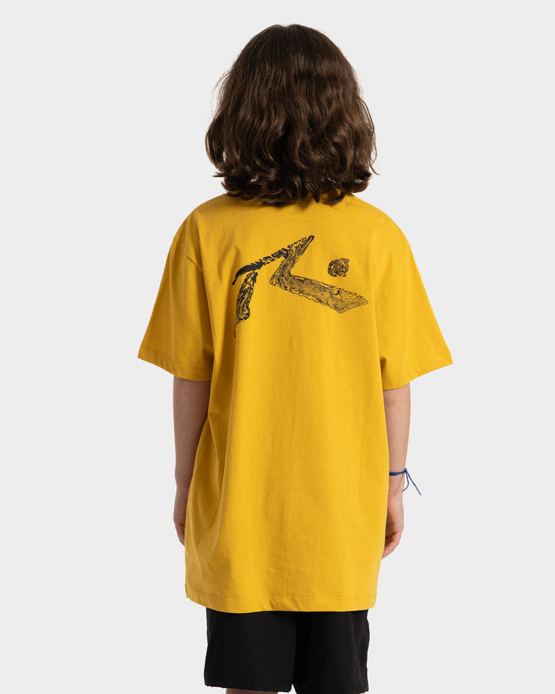 Camiseta Manga Curta Amarela Rusty Seaweed Juvenil
