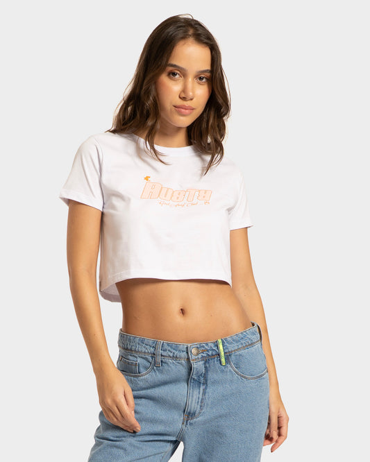 Camiseta Manga Curta Branca Rusty Girl Surf