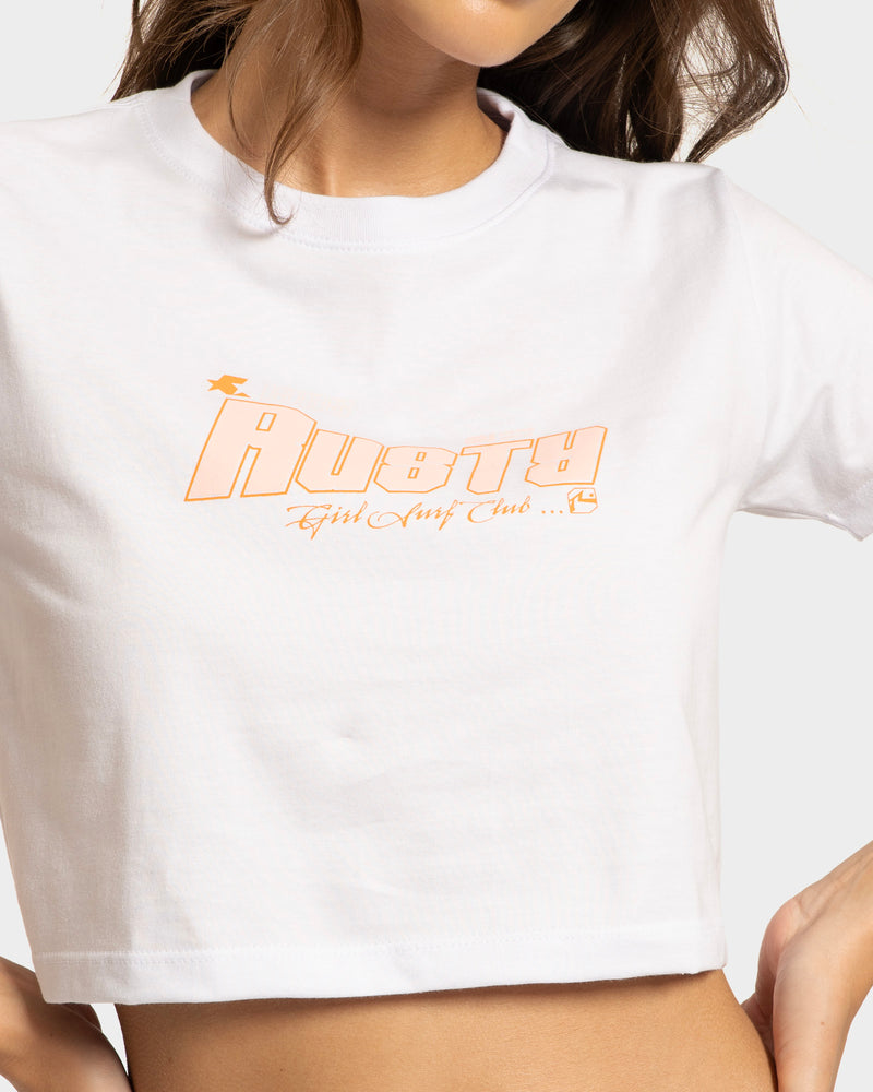 Camiseta Manga Curta Branca Rusty Girl Surf