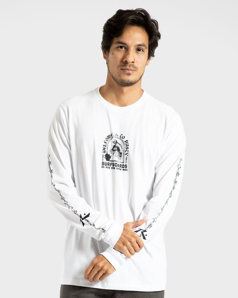 Camiseta Manga Longa Rusty Dust Branco