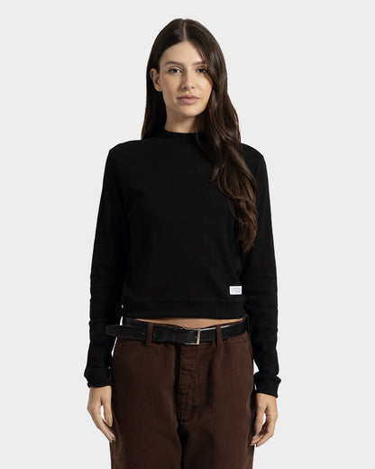 Camiseta Manga Longa Rusty Tone to Tone Feminina Preta