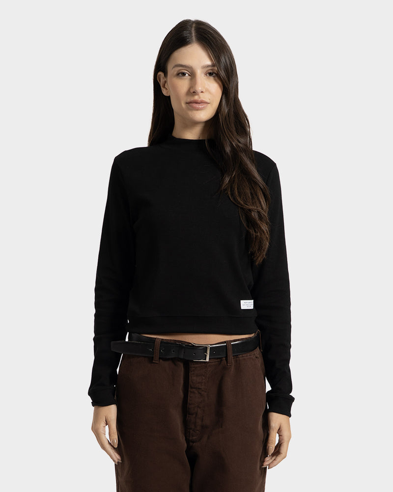Camiseta Manga Longa Rusty Tone to Tone Feminina Preta