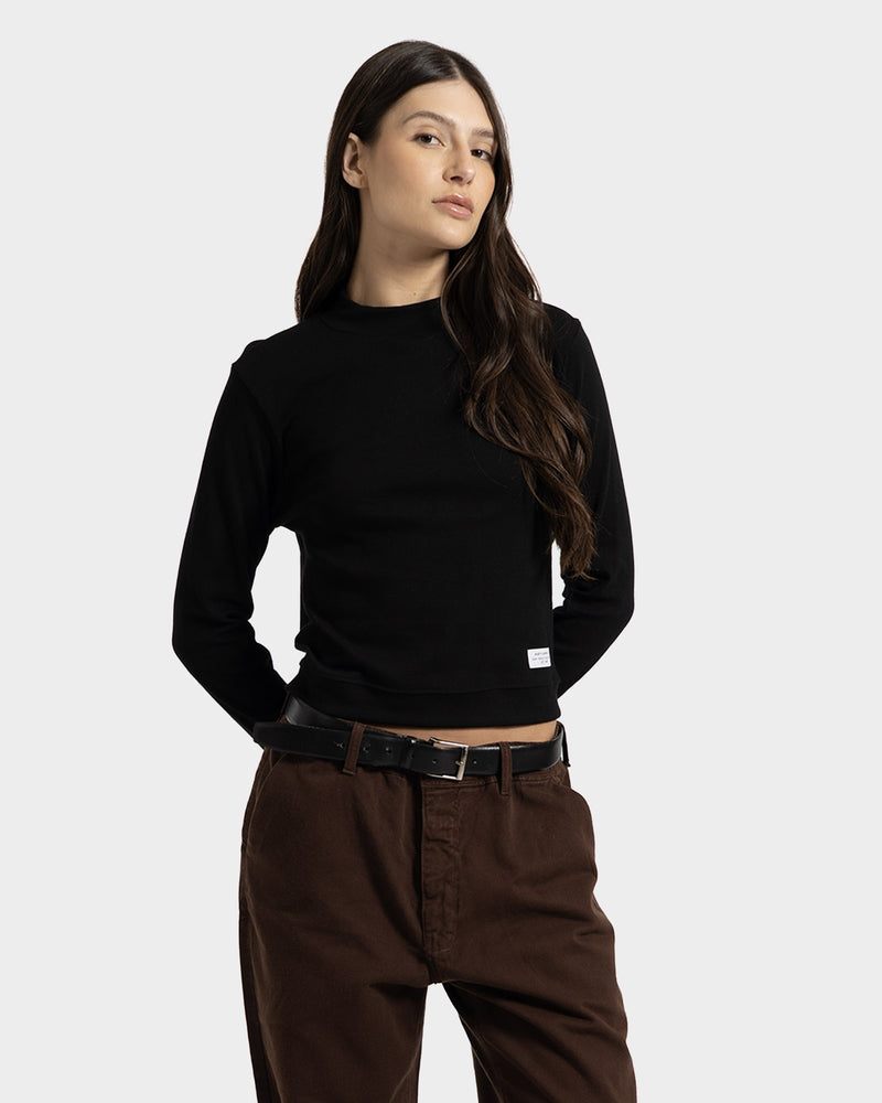 Camiseta Manga Longa Rusty Tone to Tone Feminina Preta