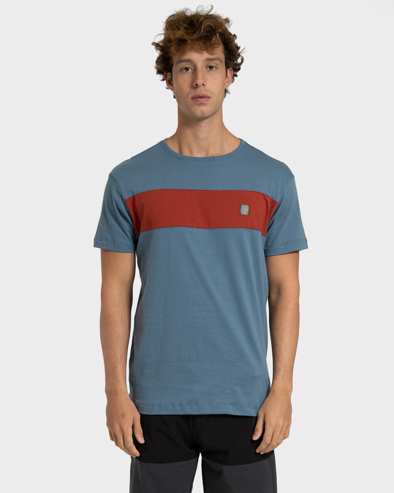Camiseta Manga Curta Rusty Strip Azul