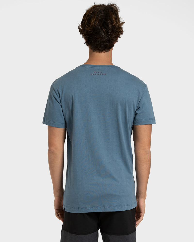 Camiseta Manga Curta Rusty Strip Azul
