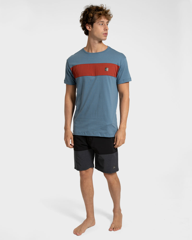 Camiseta Manga Curta Rusty Strip Azul