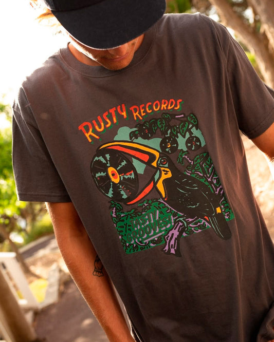 Camiseta Especial Rusty Jungle Records Preto