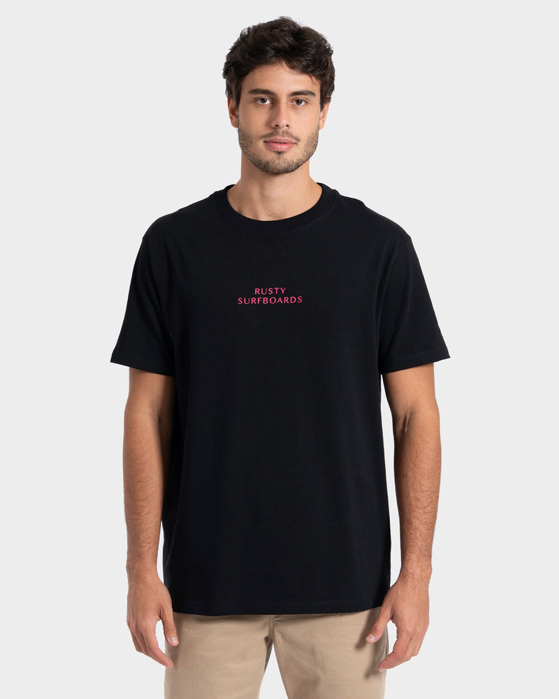 Camiseta Especial Manga Curta Preta Rusty Lace