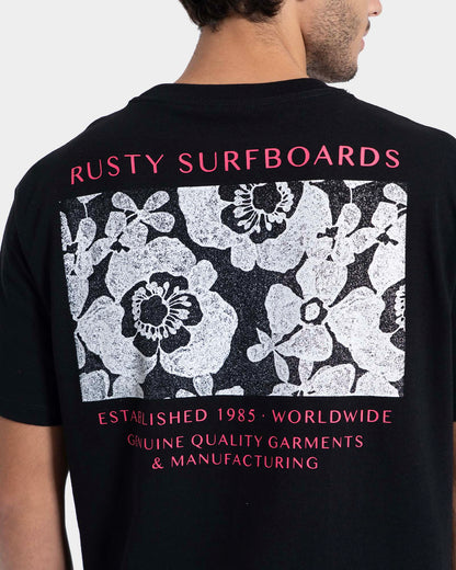 Camiseta Especial Manga Curta Preta Rusty Lace