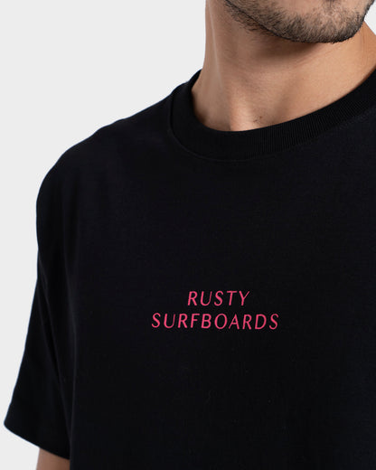 Camiseta Especial Manga Curta Preta Rusty Lace