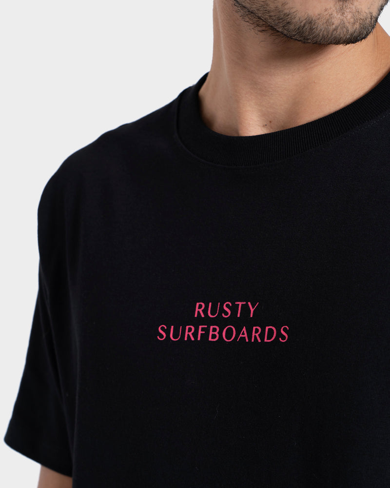 Camiseta Especial Manga Curta Preta Rusty Lace