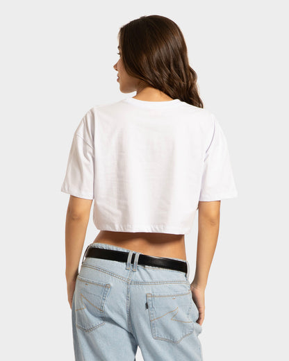 Camiseta Cropped Archived Rusty Branca