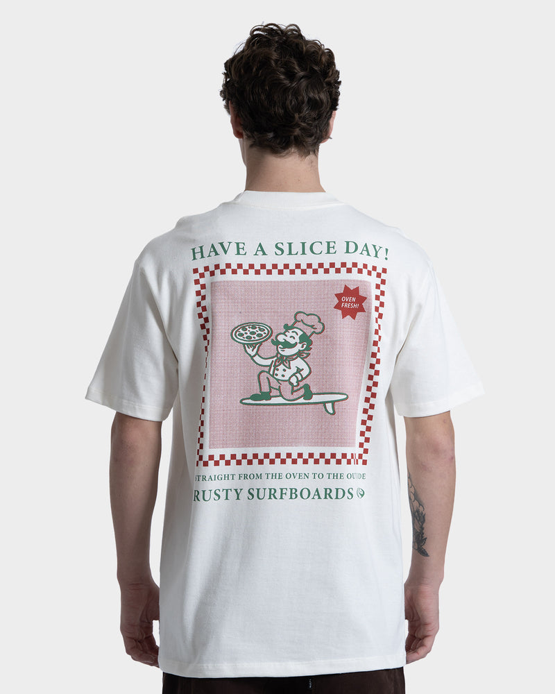 Camiseta Rusty Have a Slice Day Off White com Estampa