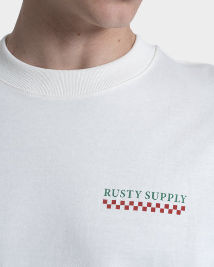 Camiseta Rusty Have a Slice Day Off White com Estampa