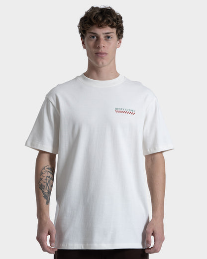 Camiseta Rusty Have a Slice Day Off White com Estampa