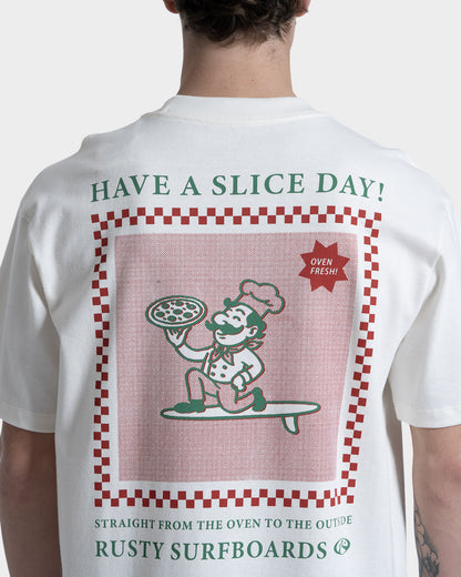 Camiseta Rusty Have a Slice Day Off White com Estampa