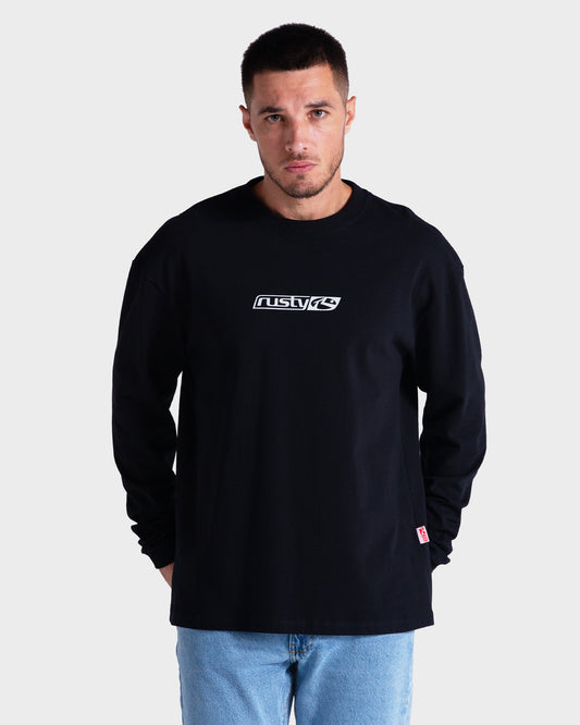 Camiseta Manga Longa Rusty V8 Preto