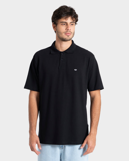 Camisa Polo Manga Curta Preta Rusty Shades