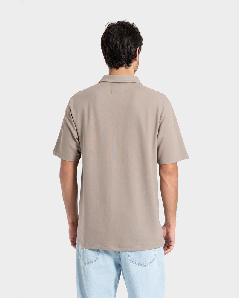 Camisa Polo Manga Curta Cinza Rusty Shades