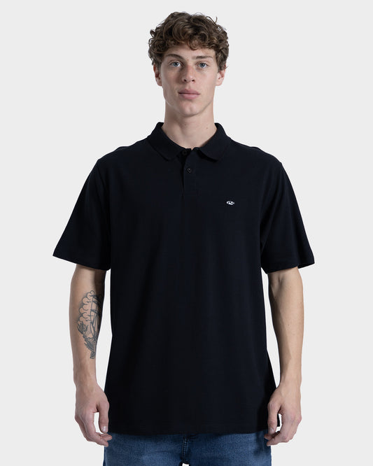 Camisa Polo Manga Curta Neat Rusty Preto