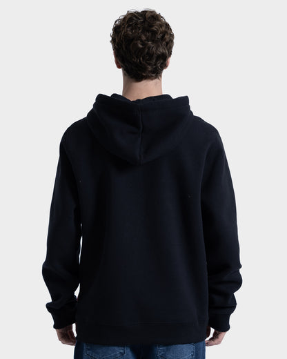 Moletom Rusty Canguru Trisector Ringer Preto com Capuz