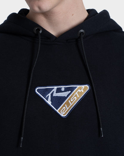 Moletom Rusty Canguru Trisector Ringer Preto com Capuz