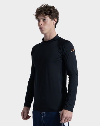 Camiseta Surf Rusty Manga Longa Long Surf UV Dry Preta