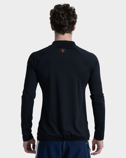 Camiseta Surf Rusty Manga Longa Long Surf UV Dry Preta