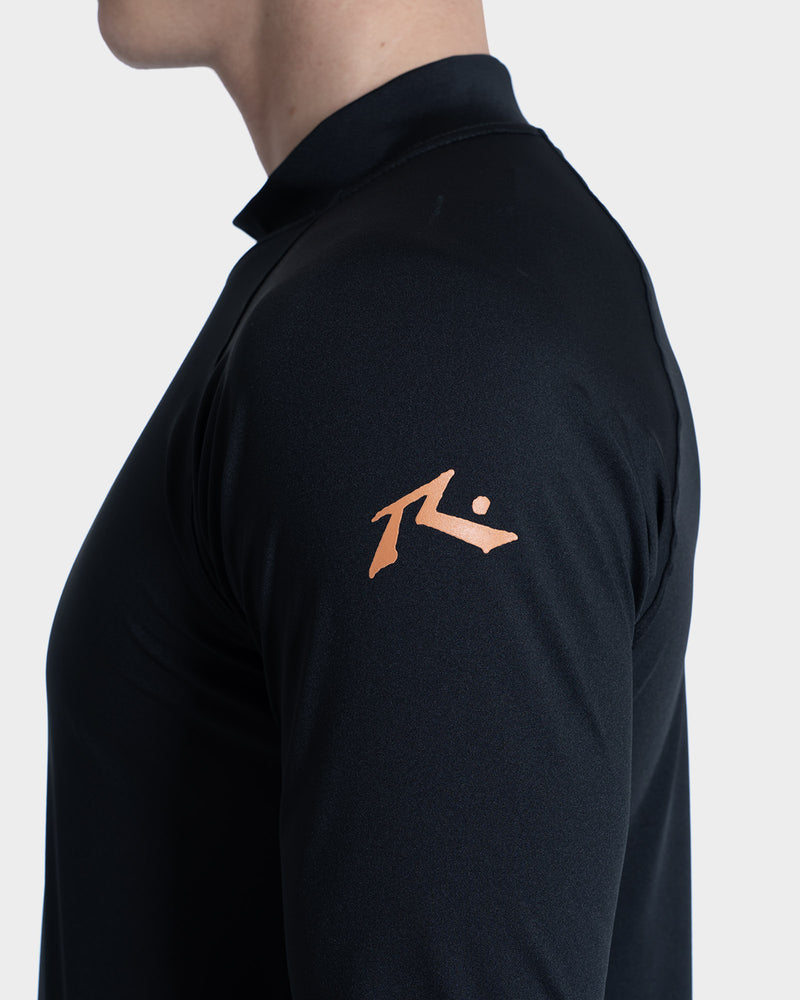 Camiseta Surf Rusty Manga Longa Long Surf UV Dry Preta