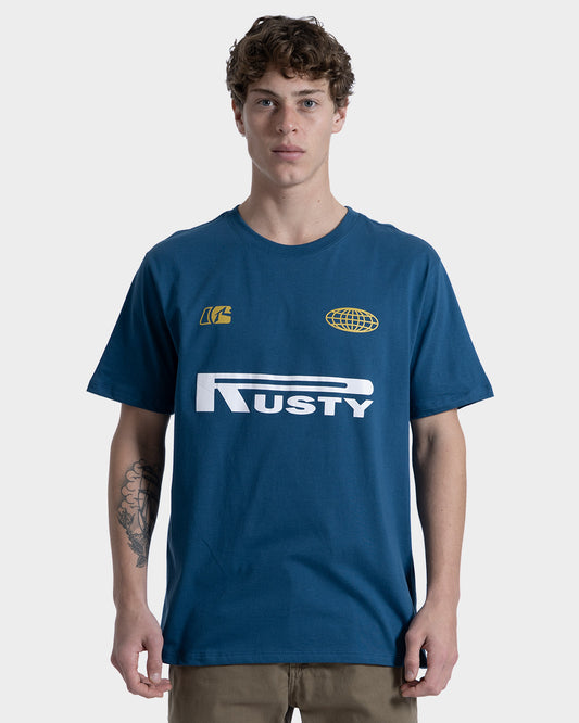 Camiseta Manga Curta Rusty Azzuro Azul