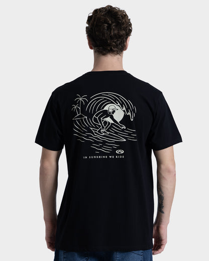 Camiseta Manga Curta Rusty Sunshine Preta