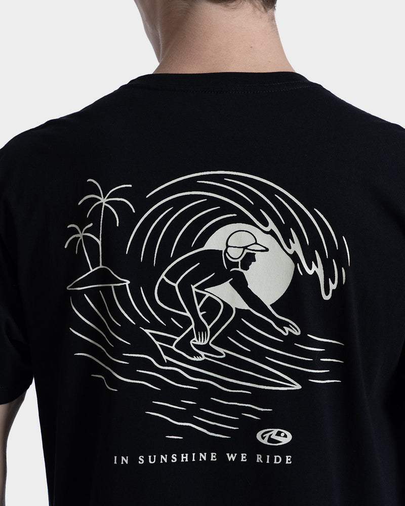 Camiseta Manga Curta Rusty Sunshine Preta