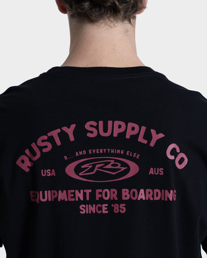 Camiseta Rusty Everything Preta com Estampa