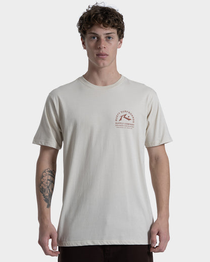 Camiseta Manga Curta Rusty Surf Shop Bege