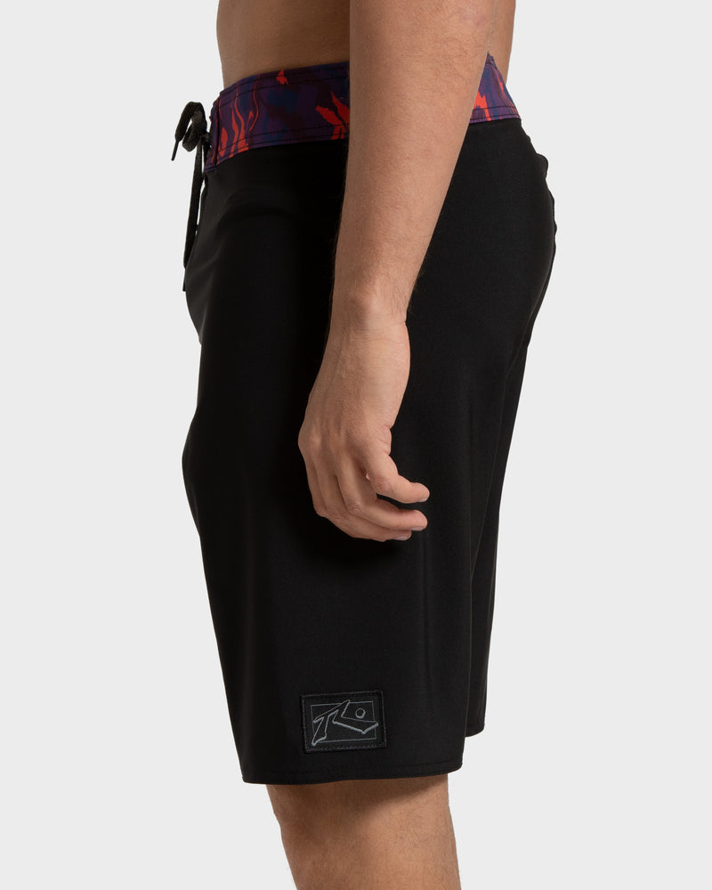 Boardshort Rusty Label Dot Preto