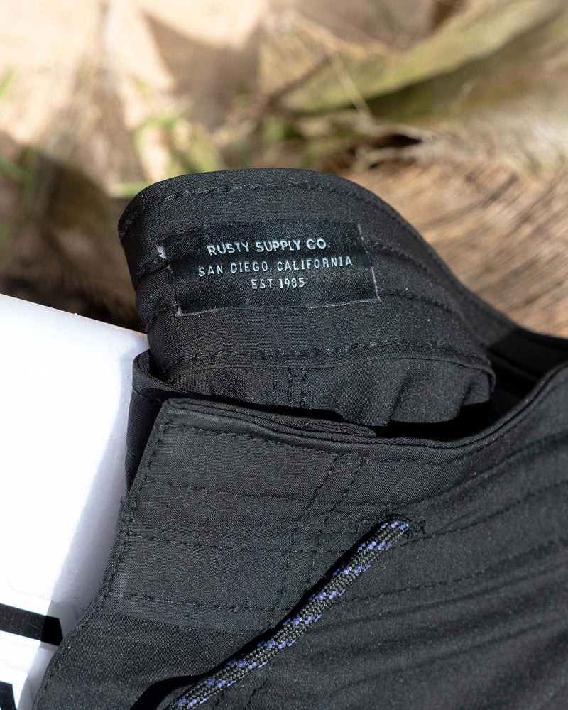 Boardshort Rusty x Layback Lay Gothic Ride Preto