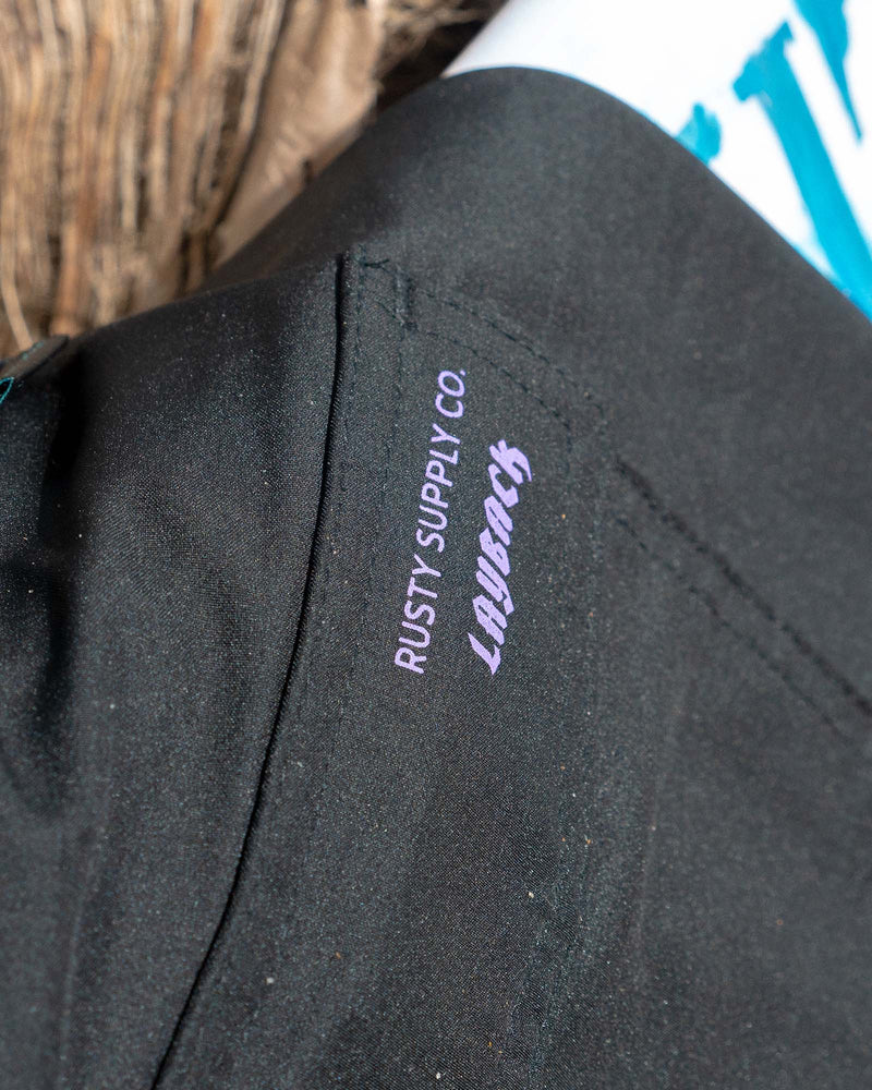 Boardshort Rusty x Layback Lay Gothic Ride Preto