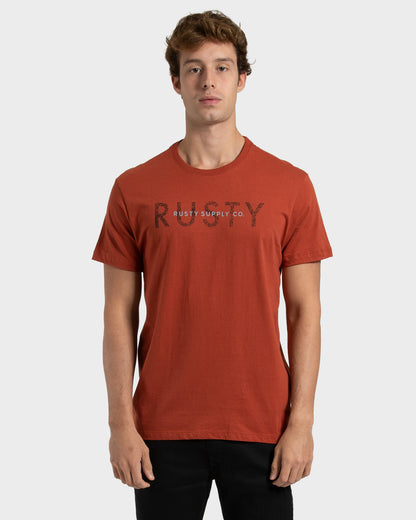 Camiseta Rusty Type Vermelho