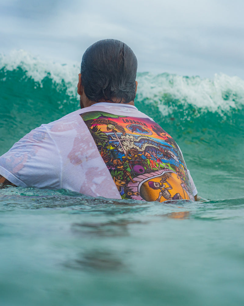 Camiseta Rusty x Layback Neighborhood Branca