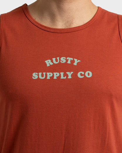 Camiseta Regata Rusty Supply Vermelho